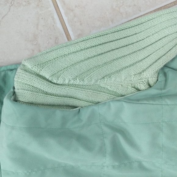 Women's small mint green sweater and reversible vest - Picture 11 of 12